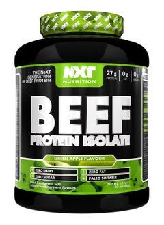 Buy NXT Nutrition Beef Protein Isolate Powder - Protein Powder High in Natural Amino Acids - Paleo, Keto Friendly - Dairy and Gluten Free - Muscle Recovery | 1.8kg (Green Apple) in Saudi Arabia