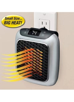اشتري Portable Plug in Mini Wall Space Heater - Digital, Timer Personal Heater Fan في الامارات