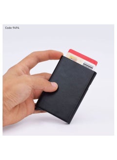 Buy A credit card holder wallet with RFID protection; with a single click, it slides out 6 cards. in Egypt