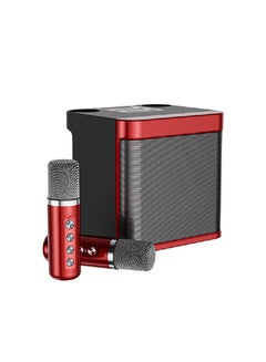 Buy Wireless Bluetooth Dual Karaoke Microphone Speaker Microphone Integrated Machine in UAE