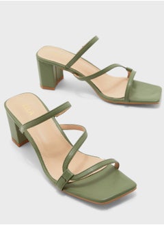 Buy Square Toe Skinny Strap Mules in UAE