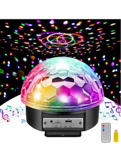 اشتري "6-Color LED Bluetooth DJ Stage Lights – Rotating Crystal Magic Ball with Sound Activation, Remote Control, and MP3/USB for Disco, Parties, and Events" في الامارات