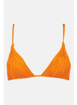 اشتري Women Textured Padded Bikini Top, Orange في الامارات