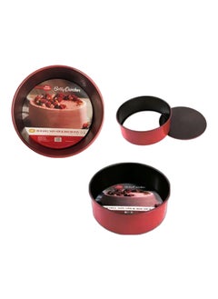 Buy Durable Non-Stick Coated Springform Pan with Loose Base Red 22 cm BC1066 in Saudi Arabia