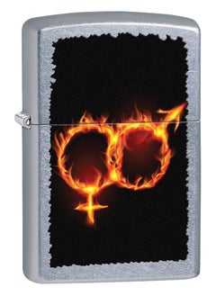 Buy Zippo Man Woman Fire Pocket Lighter 28446 (Silver) in Saudi Arabia