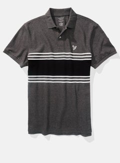 Buy AE Striped Pique Polo Shirt in Saudi Arabia