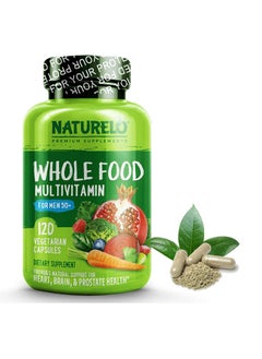 Buy Whole Food Multivitamin For Men 50+ 120 Vegetarian Capsules Dietary Supplement Provides Natural Support For Heart, Brain,& Prostate Health in Saudi Arabia