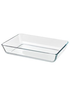 Buy Oven/serving dish clear glass 35x25 cm in Saudi Arabia