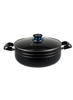 Buy Healthy Cooking Aluminum Dutch oven With Lid Black/Sliver in UAE