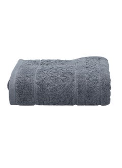 Buy Jacquard Bath Towel Dark Grey 70 x 140 cm CN JE70X140-DBLUE in Saudi Arabia