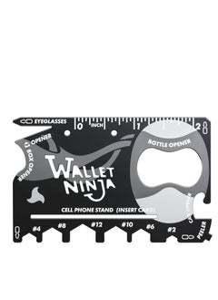 Buy Wallet Ninja Multitool Card  18 in 1 Credit Card Multi-Tool (Bottle Opener, Can Opener, Screwdrivers, Phone Stand & More in Egypt