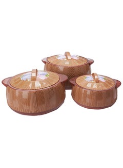 Buy Finesta Food Container Casserole Set 3-Pieces, 1.5/2.5/3.5 Liters in Saudi Arabia