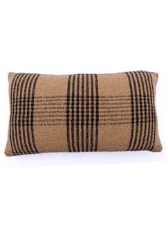 Buy Elegant Tan & Brown Throw Cushion Cover Decorative Rectangular Pillow Case For Home Decor Neutral Tones Accent Pillow Perfect for Living Room, Bedroom, Couch Styling 30x50cm in UAE