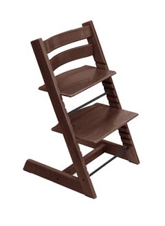 اشتري Tripp Trapp Chair Walnut Brown Plus Free Babyset Bundle في الامارات