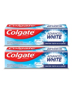 Buy Pack Of 2 Colgate Toothpaste Advanced White With Fluoride 100ml in Saudi Arabia