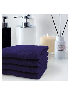 Buy Daffodil (Navy Blue) Premium Face Towel (30x30 Cm-Set of 6) 100% Cotton, Highly Absorbent and Quick dry, Hotel and Spa Quality Bath linen with Stripe Diamond Dobby-500 Gsm in UAE