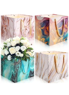 Buy 4 Pcs Extra Large Gift Bag, 11.8 Inch Square Bag, Marble Bag, Square Large Wedding Gift Bag, Huge Birthday Bag Paper Bags, with Handles for Party Holiday Bridal Engagement Present, Gift Wrap Bags in Saudi Arabia