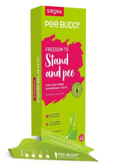Buy PeeBuddy 40 Funnels Female Urination Device | No Mess Disposable Urinal Funnel|Travel, Camping, Hiking, Festivals, and Outdoor Activities|Paper Based Stand and Pee Funnel for Women, Girls in UAE