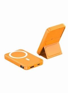 اشتري Magnetic Portable Power Bank Charger for Apple iPhone 14/13 series 10000mah Orange في الامارات