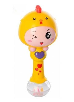 اشتري Baby Toys Rattle With Music For 3 Months +, Yellow في الامارات