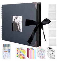 Buy DIY Hardcover Scrapbook Black Kraft Paper in UAE