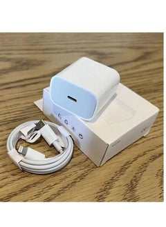 Buy For iPhone 11/12/13 Pro/X/XR Fast Charger 20W PD Cable Cord Power Adapter Type-C in UAE