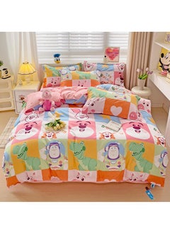 اشتري Full Size Sheet Set Super Soft Kids 4 Piece Floral Bedding Set  Microfiber Sheets Includes Reversible Pillow Covers في الامارات