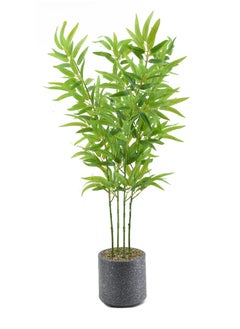 Buy Artificial Bamboo Tree With Pot Green/Grey120cm in Saudi Arabia