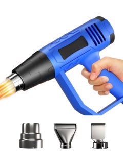 Buy Multi-functional Hot Air Gun, 2000W Fast Heating, 2 Mode adjustment, With 3 Nozzles,Heat Shrink Film Tool/Defrosting/Stripping Paint/Varnish and Bonding in Saudi Arabia