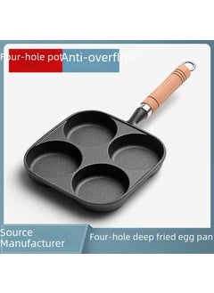 اشتري New Cast Iron Egg Pan Non-Stick Mini Burger Mold Single pot + shovel + Oil Brush في الامارات