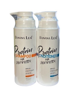 Buy Shampoo and conditioner for hair treated with protein and keratin with shea butter 450 ml Shampoo 450 ml conditioner in Saudi Arabia
