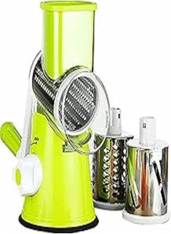 Buy Vegetable slicer, vegetable fruit cutter cheese shredder rotary drum grater with 3 stainless steel rotary blades - 2725605465884 in Egypt