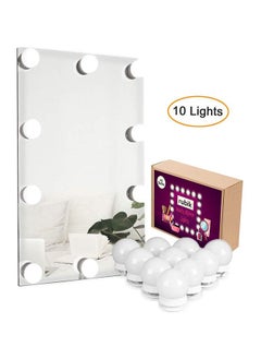 اشتري 10-Piece Vanity Mirror Dimmable Light Bulbs White في الامارات