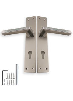 Buy Mortise Zinc door Handle (AB-009-MSN+CP) in Saudi Arabia