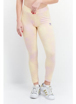 Buy Women Sportswear Fit Training Tights, Lavender/Yellow in UAE