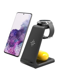 Buy Wireless Charger for Samsung,3 in 1 Charging Station Dock for Galaxy Watch 5/4/3/2/Active 2/1/Gear S3, S22 Ultra/S21/S20/S10/Note 20/Z Flip 4/Z Fold 4/3,Galaxy Buds+/Pro/Live Black in Saudi Arabia