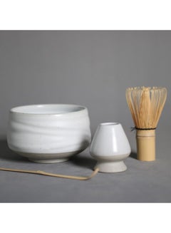 Buy 4 Piece Traditional Natural Bamboo Handmade Matcha Japanese Tea Spoon Bowl Set in Saudi Arabia