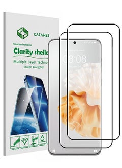 Buy 2 Pack For Huawei P60 Pro Tempered Glass Screen Protector With Easy Installation Tray Anti Scratch Bubble Free in UAE