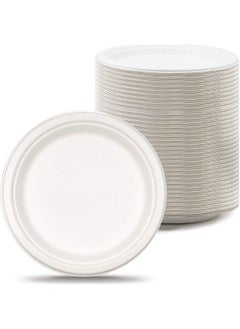 Buy Bagasse Biodegradable Plate 10 Inch Made From Sugarcane Plates 12 Pieces in UAE