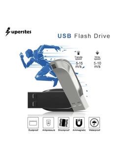 Buy 2TB Superstes Metal USB Flash Drive High Speed Metal Pen Drive Waterproof Mini Disk Memory with Keyhole (Silver) in UAE