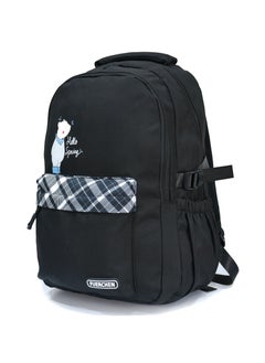 اشتري High quality nylon school backpack for girls and boys, Black في السعودية