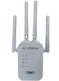 Buy WiFi Range Extender,1200Mbps 2.4GHZ 5GHZ Dual Band AC1200 WiFi Repeater,Wifi Signal Booster,Access Point White in UAE