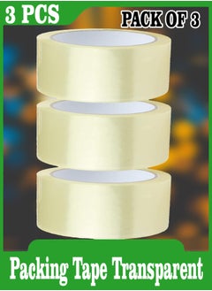 Buy Packing Tape Transparent Strong Adhesive 48mm 100 Yards 92 Meter Long Each Pack Of 3 in Saudi Arabia