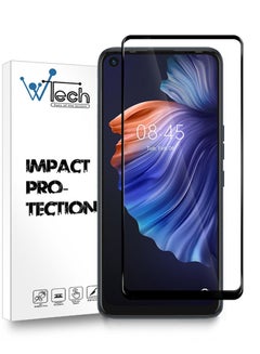 اشتري واقي شاشة زجاجي مقاوم للكسر 5D من Wtech لـ Tecno Camon 17 - شفاف / أسود في السعودية