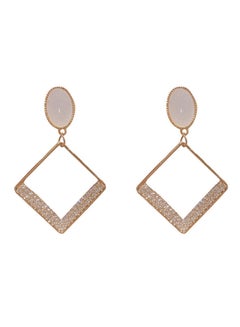 Buy Ladies Rhinestone Gold Plated Fashion Jewellery Drop Earrings Jewellery Gift For Women And Girls With An Attractive Gift Box in UAE