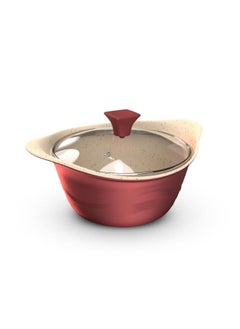 Buy Delici DGDN SP24M Granite Coated Die-Cast Aluminum Non-Stick Saucepan in Saudi Arabia