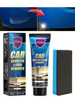 Buy Car Scratch And Swirl Remover With Sponge, Car Scratch Repair Polish Remover For Deep Scratches, 60ML in UAE