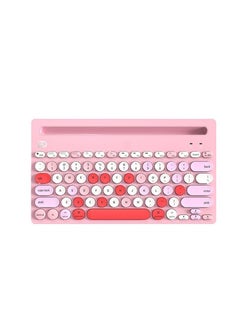 اشتري Dual-mode Bluetooth Keyboard Multi-Devices Stand Holder Colourful Pink في الامارات