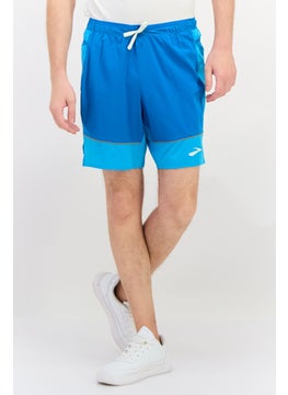 Buy Men Sportswear Fit Drawstring 7 Inseam Running Shorts, Blue in Saudi Arabia