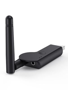 Buy Bluetooth 5.2 Dual Link USB Audio Adapter with 2DB External Antenna for TV, Laptop, and Headphones - Bluetooth Transmitter and Receiver for Enhanced Connectivity. in UAE